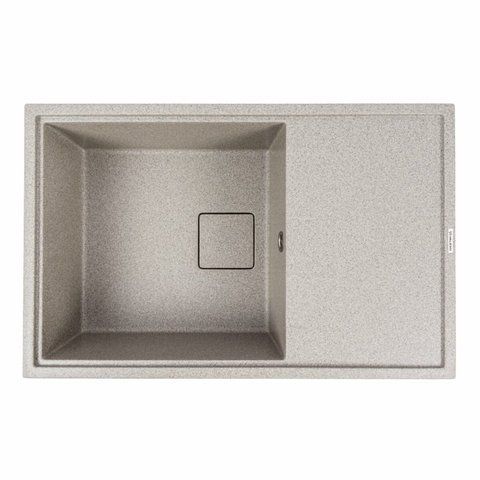 Гранитная мойка для кухни Platinum GALANS 7950 матовая Серая 51427 фото