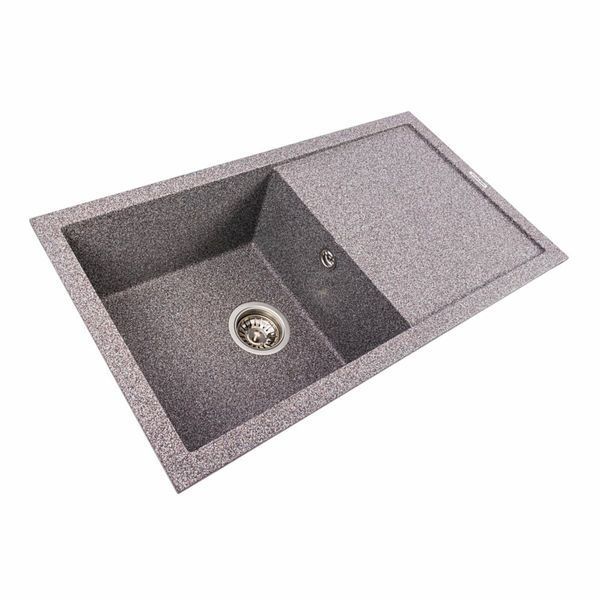 Гранитная мойка для кухни Platinum SOLID 7843 матовая Микс 49051 фото