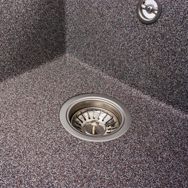 Гранитная мойка для кухни Platinum SOLID 7843 матовая Микс 49051 фото