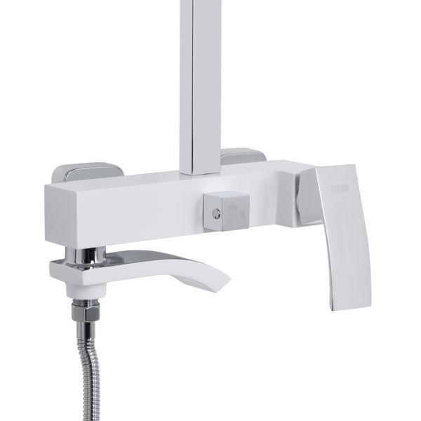 Душевая система универсальная Qtap Swan Cascada на три потребителя (с изливом) QTSWA111CRW45570 Chrome/White SD00051694 фото