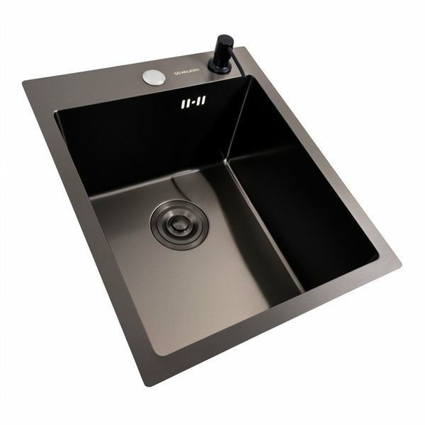 Комплект кухонної мийки Platinum Handmade 40*50 PVD (товщина 3,0/1,5) pl23711 фото