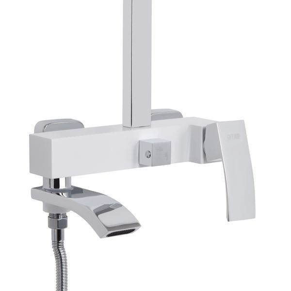Душевая система универсальная Qtap Swan Cascada на три потребителя (с изливом) QTSWA111CRW45570 Chrome/White SD00051694 фото
