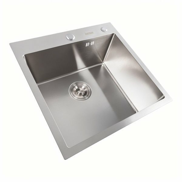 Кухонная мойка Platinum Handmade 500x500x220 (толщина 3,0/1,5 мм + дозатор в комплекте) 23566 фото