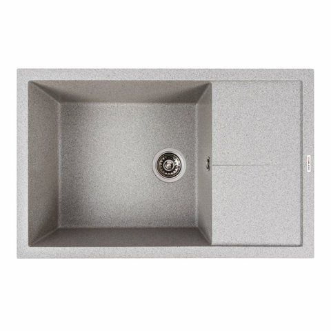 Гранитная мойка для кухни Platinum CALYPSO 7950 матовая Серая 51497 фото