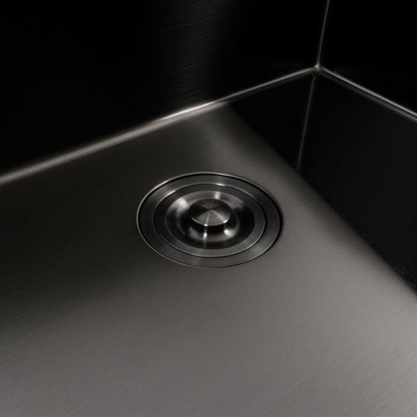 Кухонная мойка черная 60*50 PVD Platinum Handmade ECN (2,0/0,5) 45926 фото