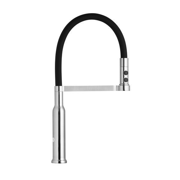 Комплект кухонной мойки Kroner KRP Geb&uuml;rstet 78х49RHM BLK04 nichel SL54728 фото