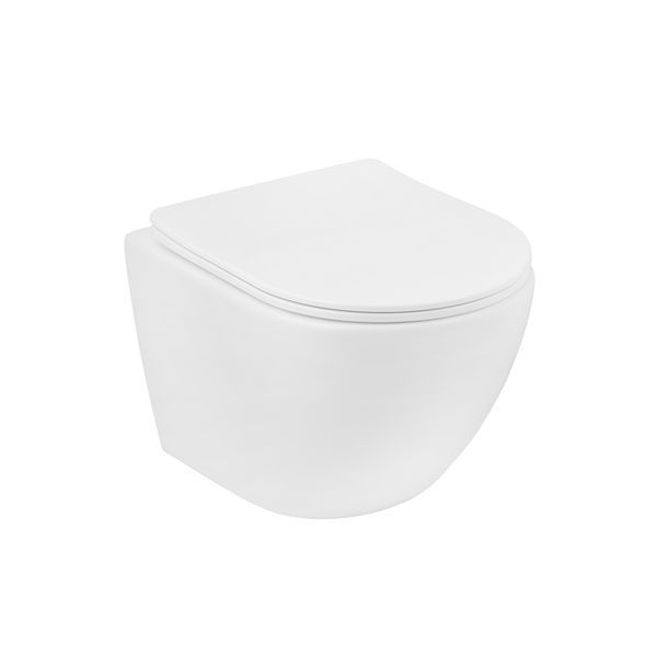 Комплект 4 в 1: Инсталляция GROHE Solido 3 в 1 3884966Q + Унитаз безободковый Kroner Harz WHI483632 TORNADO с сиденьем Slim Duroplast / Soft-close / Quick relase KH483632WHIT (3884966KH483632) CV033820 фото