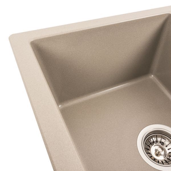 Гранитная мойка для кухни Platinum 5851 ARIA матовий Титан 40344 фото