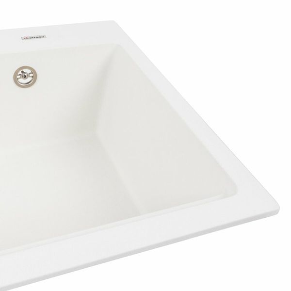 Гранитная мойка для кухни Platinum NIKA 7545 матовая Белоснежная 47783 фото