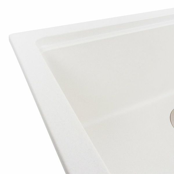 Гранитная мойка для кухни Platinum NIKA 7545 матовая Белоснежная 47783 фото