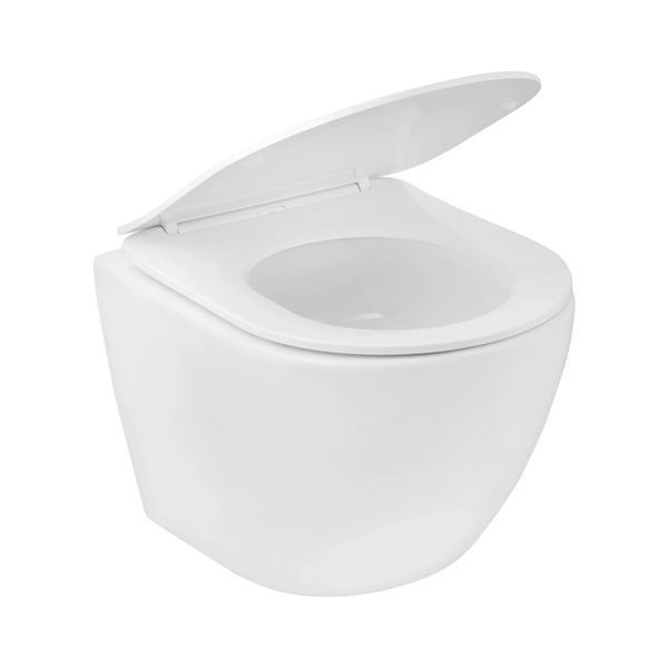 Комплект 4 в 1: Инсталляция GROHE Solido 3 в 1 3884966Q + Унитаз безободковый Kroner Harz WHI483632 TORNADO с сиденьем Slim Duroplast / Soft-close / Quick relase KH483632WHIT (3884966KH483632) CV033820 фото