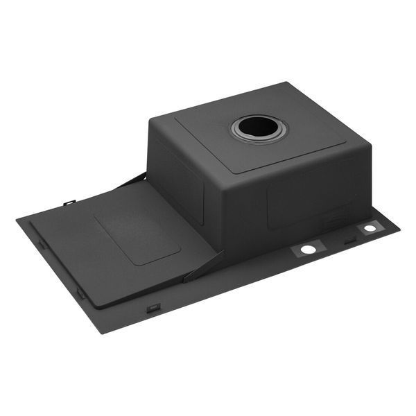 Комплект кухонной мойки Kroner KRP Geb&uuml;rstet 78х49RHM BLK04 nichel SL54728 фото