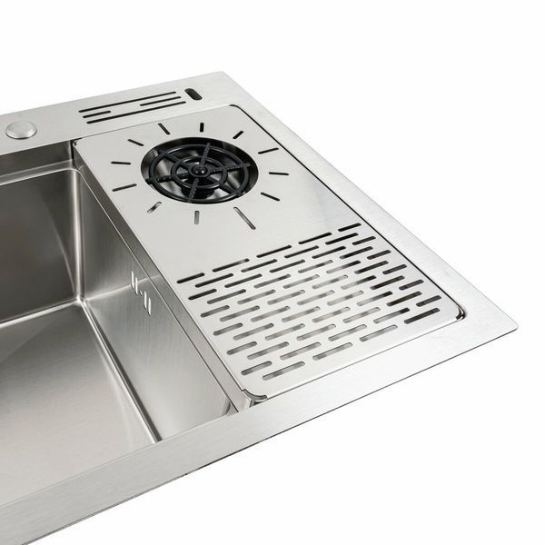 Комплект кухонної мийки 780x460x210 Platinum зі змішувачем водоспад pl62374 фото