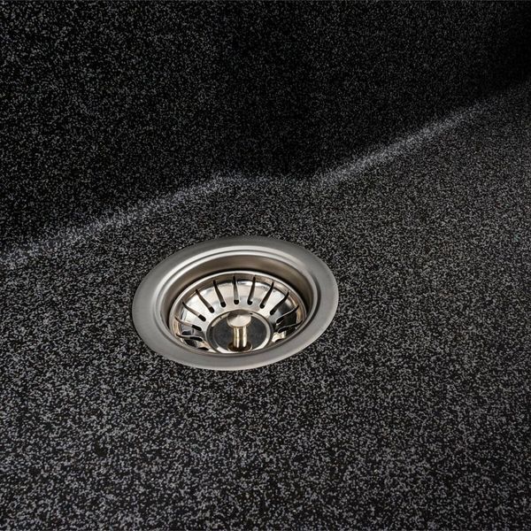 Гранитная мойка для кухни Platinum NIKA 7545 матовая Графит 47784 фото