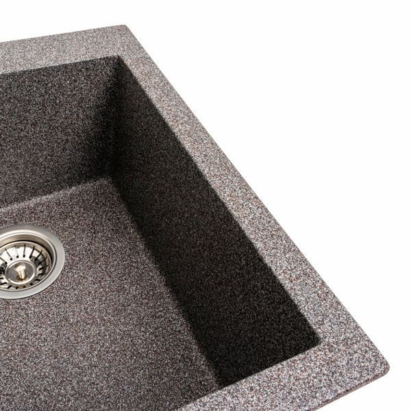 Гранитная мойка для кухни Platinum SOKIL 4150 матовая Микс 49066 фото