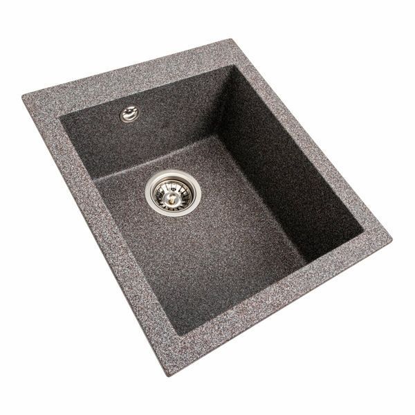 Гранитная мойка для кухни Platinum SOKIL 4150 матовая Микс 49066 фото