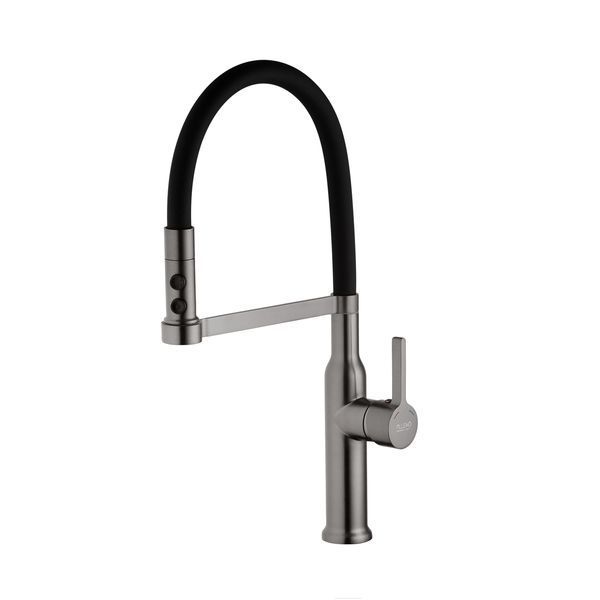 Комплект кухонной мойки Kroner KRP Schwarze 78х49LHM PVD ST07 Grafite SL44791 фото