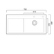 Кухонна мийка чорна PVD 78*48 R Platinum Handmade (два отвори, круглий сифон 3,0/0,8) 42218 фото 2