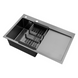 Комплект кухонной мойки Kroner KRP Schwarze 78х49LHM PVD ST07 Grafite SL44791 фото 6