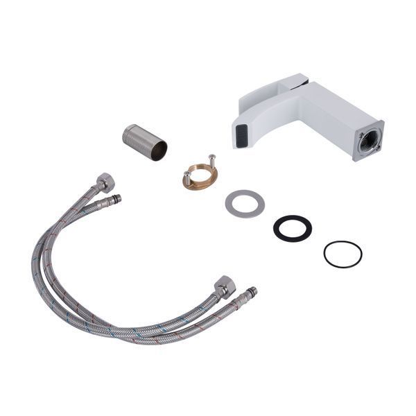 Смеситель для раковины Qtap Swan Cascada QTSWA270CRW45568 Chrome/White SD00051692 фото