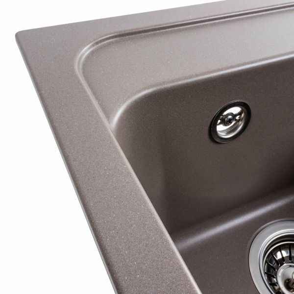 Гранітна мийка для кухні Platinum KORRADO 4050 матова Дюна 49131 фото