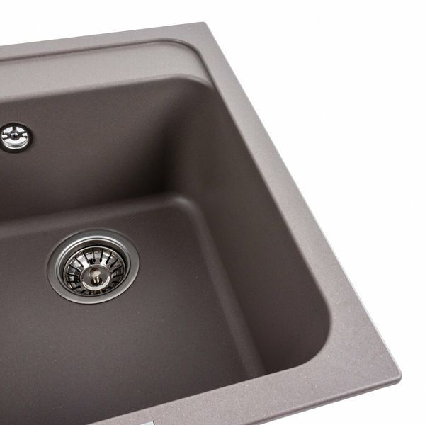 Гранітна мийка для кухні Platinum KORRADO 4050 матова Дюна 49131 фото