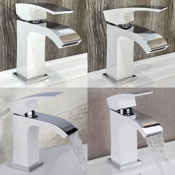 Смеситель для раковины Qtap Swan Cascada QTSWA270CRW45568 Chrome/White SD00051692 фото