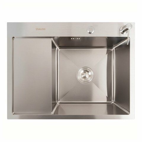 Кухонная мойка CM 65*50 R нержавейка Platinum Handmade (круглый сифон 3.0/0.8) 45900 фото