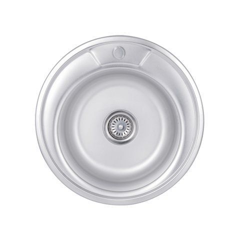 Кухонная мойка Lidz 490-A 0,8 мм Satin (LIDZ490ASAT) SD00027758 фото