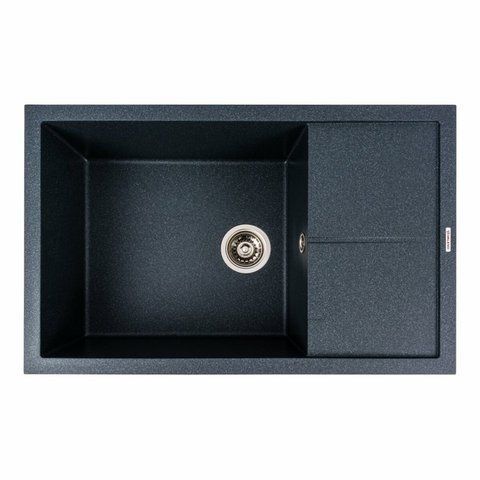 Гранитная мойка для кухни Platinum CALYPSO 7950 матовая Антрацит 51501 фото