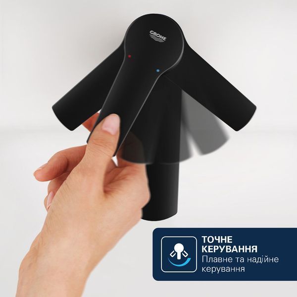 Смеситель для раковины Grohe QuickFix Dice ES M-Size 1018362430 с донным клапаном CV036192 фото
