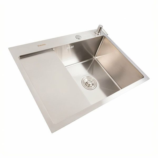 Кухонна мийка CM 65*50 R нержавійка Platinum Handmade (круглий сифон 3.0/0.8) 45900 фото