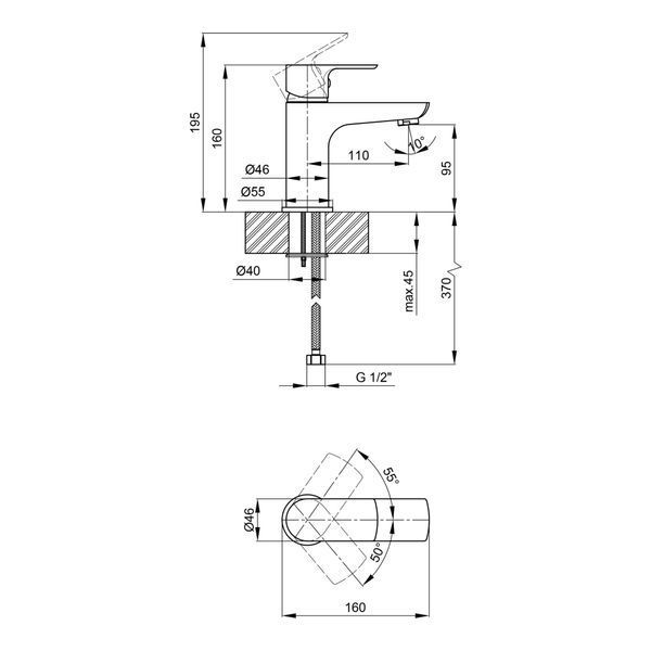 Смеситель для раковины Qtap Flaja 1010102C SD00042117 фото