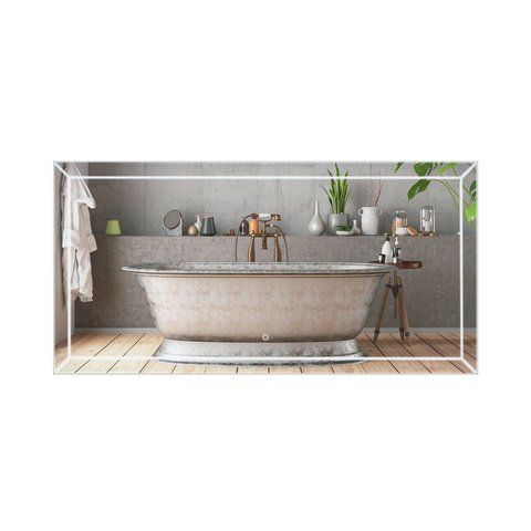 Зеркало Qtap Aries 1400х700 с LED-подсветкой Touch, диммер, рег. яркости QT0378160170140W SD00045740 фото