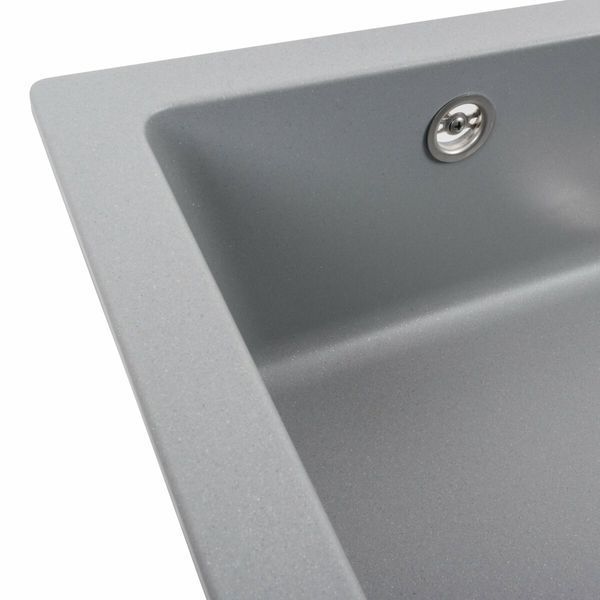 Гранитная мойка для кухни Platinum 7945 Paruana матовая (серый металлик) 48994 фото