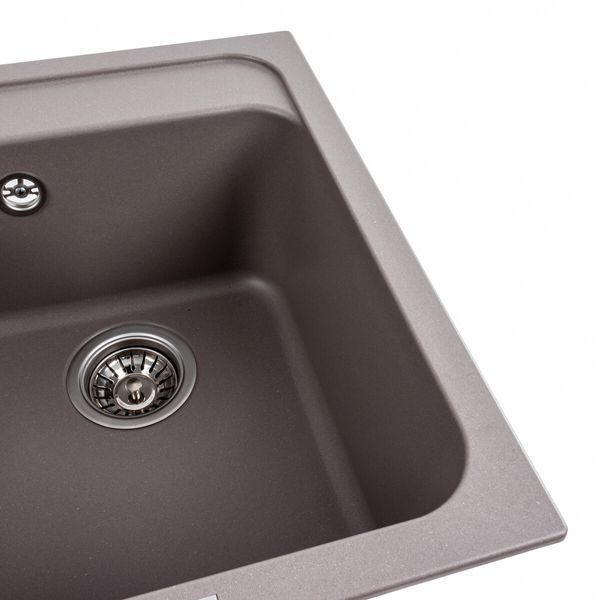 Гранітна мийка для кухні Platinum 4050 KORRADO матова Дюна 41609 фото