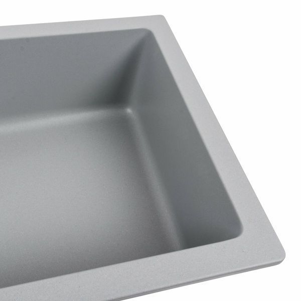 Гранитная мойка для кухни Platinum 7945 Paruana матовая (серый металлик) 48994 фото