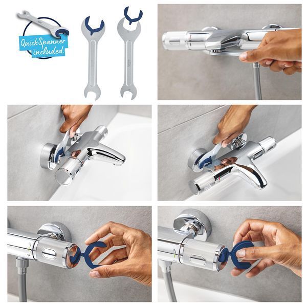 Комплект смесителей для душа с термостатом Grohe QuickFix UA202503TS CV030629 фото