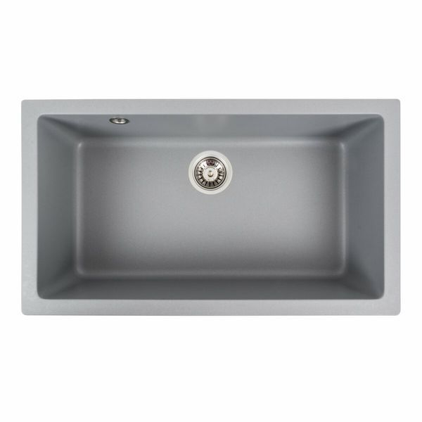 Гранитная мойка для кухни Platinum 7945 Paruana матовая (серый металлик) 48994 фото