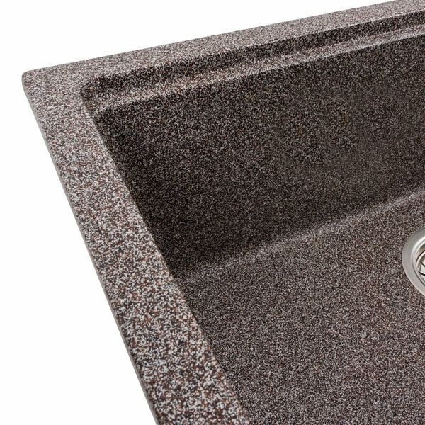 Гранитная мойка для кухни Platinum NIKA 7545 матовая Микс 47789 фото