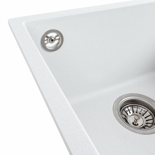 Гранитная мойка для кухни Platinum RUBA 4040 матовая Белоснежная 48615 фото