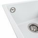 Гранитная мойка для кухни Platinum RUBA 4040 матовая Белоснежная 48615 фото 2