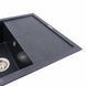 Гранитная мойка для кухни Platinum CRIPTA 6550 матовая Карбон 51344 фото 3