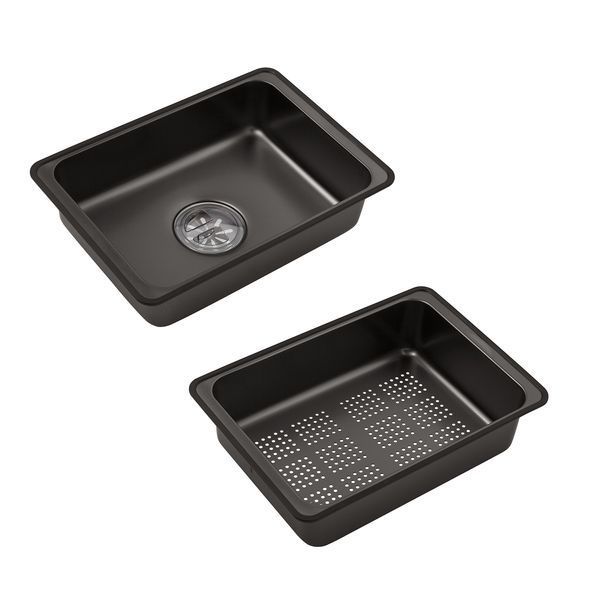 Кухонная мойка Kroner KRP Schwarze - SET7545HM PVD (3.0/0.8 мм) CV033382 фото