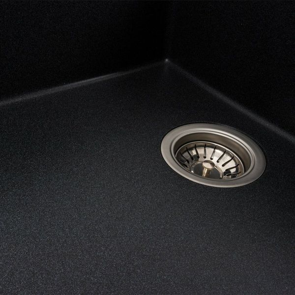 Гранитная мойка для кухни Platinum DIAMOND 8650 матовая Карбон 49135 фото