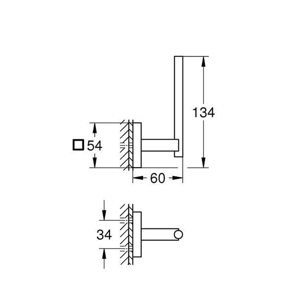 Тримач для запасного рулону паперу Grohe QuickFix Start Cube 409792430 CV033768 фото
