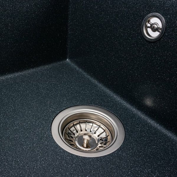 Гранитная мойка для кухни Platinum CRIPTA 6550 матовая Антрацит 51347 фото