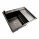 Кухонная мойка CM 65*50 L PVD черная Platinum Handmade (круглый сифон 3.0/0.8) 44561 фото 4