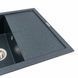 Гранитная мойка для кухни Platinum CRIPTA 6550 матовая Антрацит 51347 фото 3