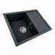 Гранитная мойка для кухни Platinum CRIPTA 6550 матовая Антрацит 51347 фото 2